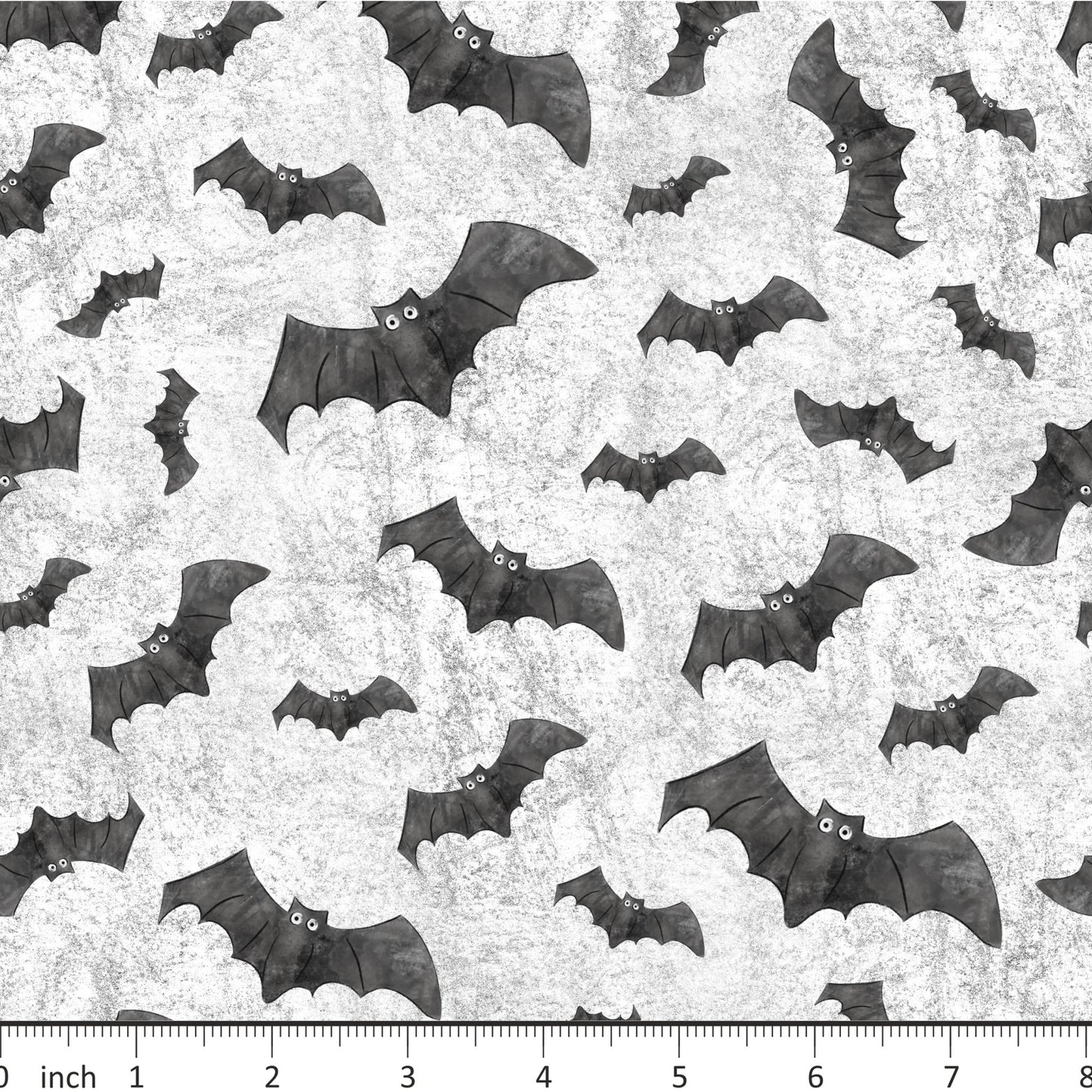 FineapplePair - Bats on Grey - Little Rhody Sewing Co.