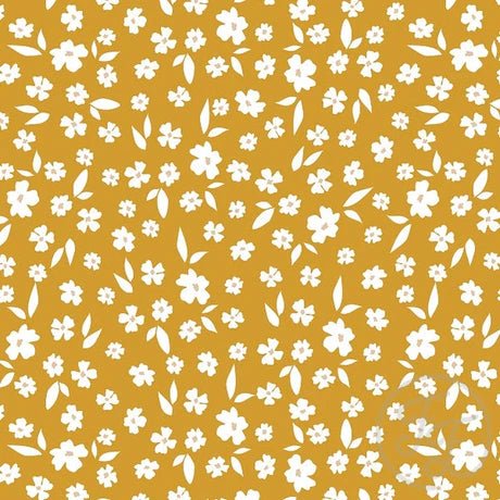 Floral Flower in Satin Sheen Gold - Little Rhody Sewing Co.