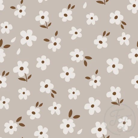 Flowers Grey - Little Rhody Sewing Co.