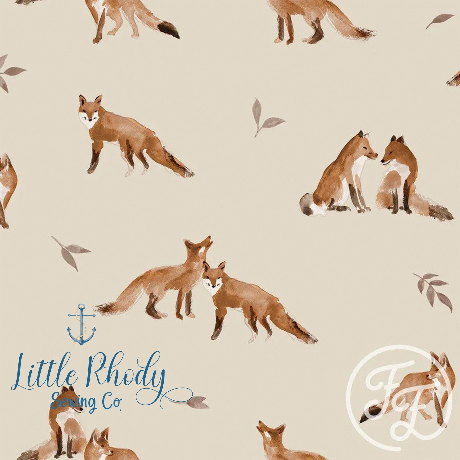 Foxes - 2 Layer Muslin - Crinkle Gauze - Little Rhody Sewing Co.