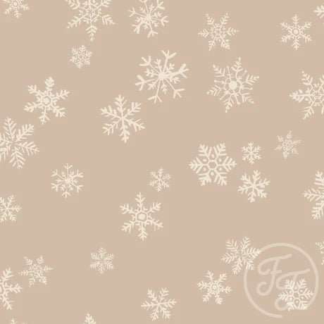 Frozen Snowflakes Almond - Little Rhody Sewing Co.
