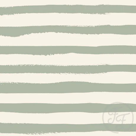 Green Painted Stripe Big - Little Rhody Sewing Co.
