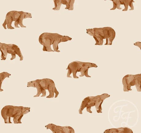 Grizzly Bear Almond - Little Rhody Sewing Co.