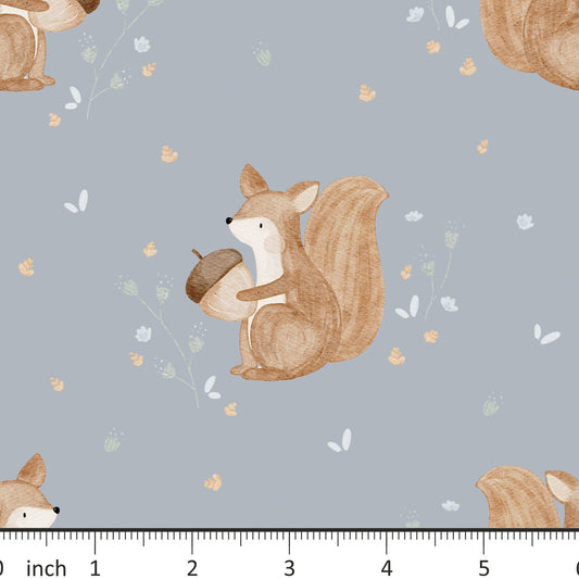 Hej Hanni - Preorder - Autumn Squirrel - on Pearl - Little Rhody Sewing Co.