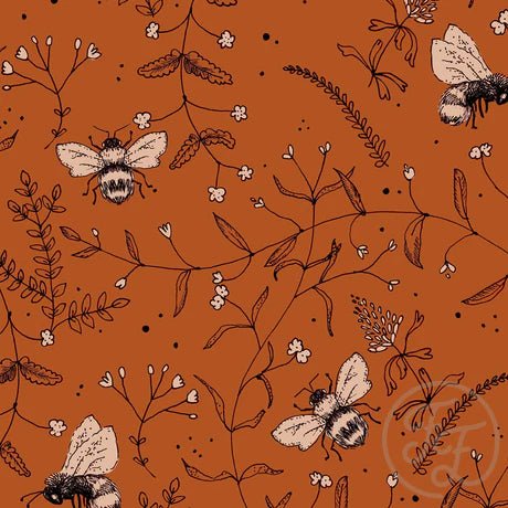 Ink Bees Rust - Little Rhody Sewing Co.