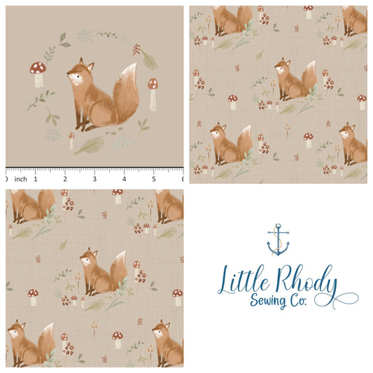 Lumelo and Ginger - Oaker - on Suede - Fox - 3 Panel Set - 3 Panel Rapport - Little Rhody Exclusive Colorway! - Little Rhody Sewing Co.