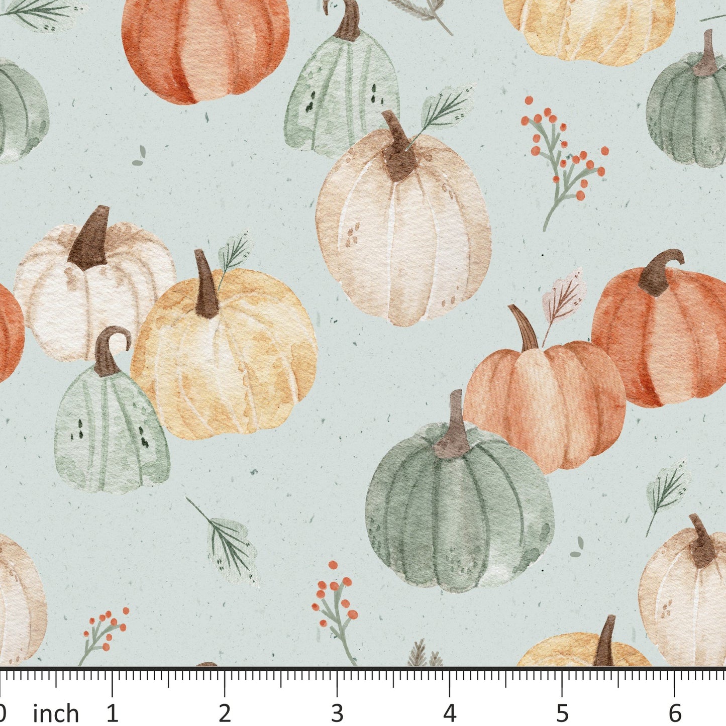 Lumelo and Ginger - Pumpkin Field - on Chalk - Little Rhody Exclusive Colorway! - Little Rhody Sewing Co.