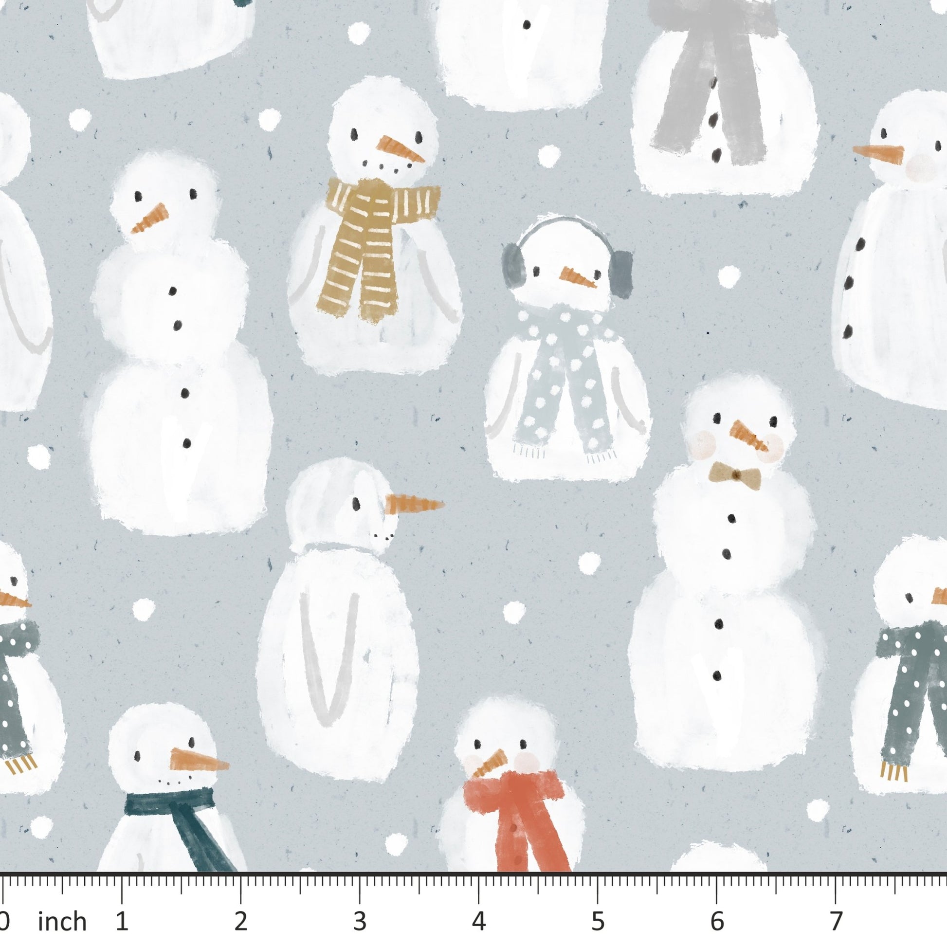 Lumelo and Ginger - Snowy - on Chilly - Snowmen - Snowman - Winter - Little Rhody Sewing Co.