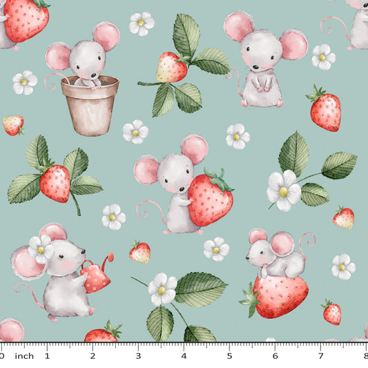 Mice and Strawberries - Little Rhody Sewing Co. - Little Rhody Sewing Co.