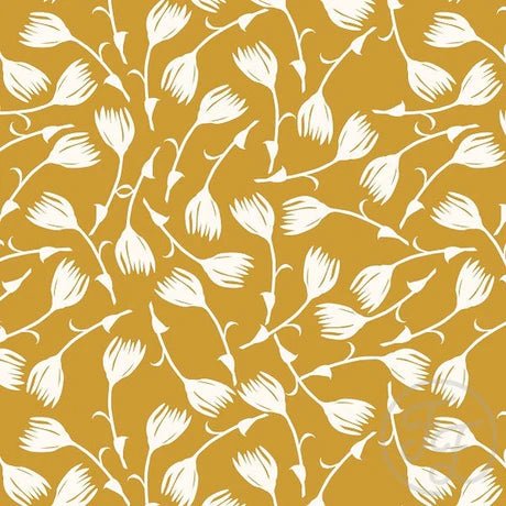 Mindy Floral in Satin Sheen Gold - Little Rhody Sewing Co.