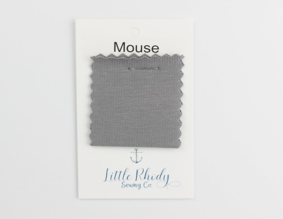 Mouse Grey - Jersey - Bamboo Jersey - Euro Ribbing - Little Rhody Sewing Co.