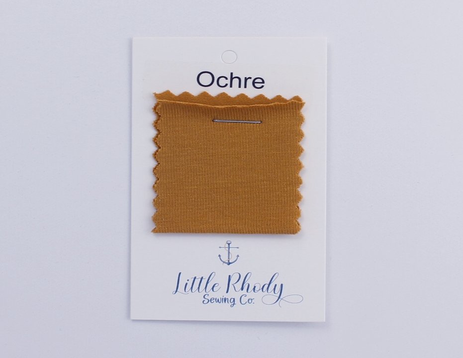 Ochre - Euro Ribbing - Jersey- Fleeced French Terry - Little Rhody Sewing Co.