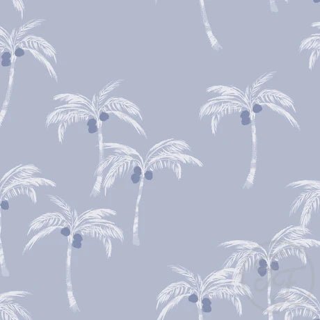Palm Trees and Coconuts Blue - Little Rhody Sewing Co.