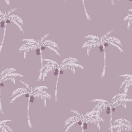 Palm Trees and Coconuts Purple - Little Rhody Sewing Co.