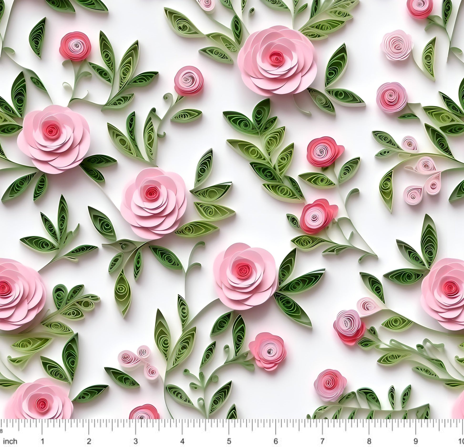 Paper Roses - 3D Look - Little Rhody Sewing Co.