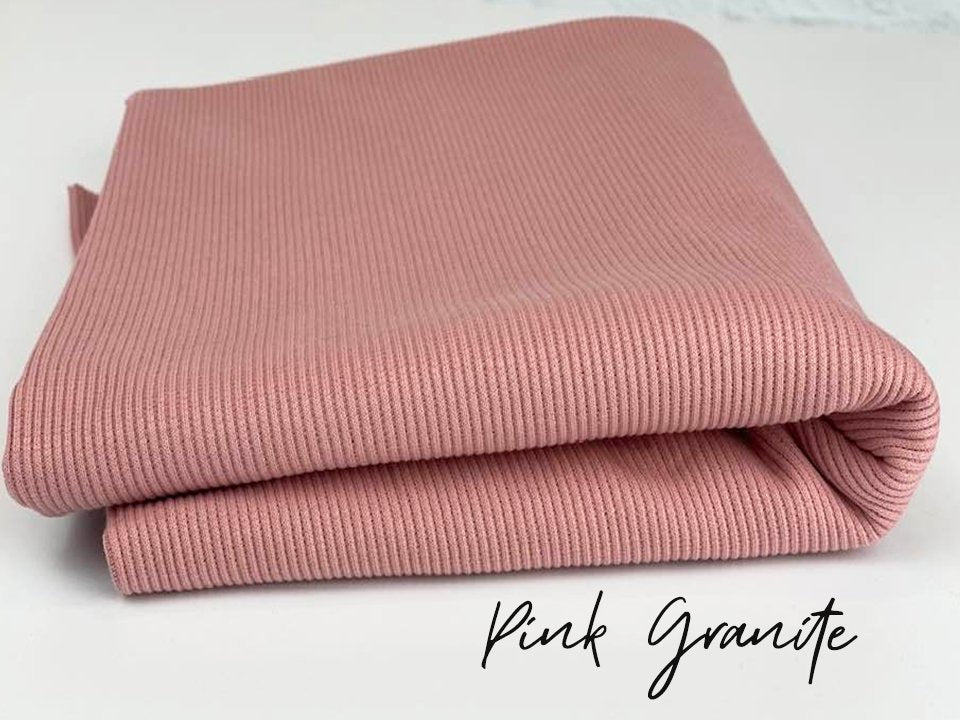 Pink Granite - 2x1 European Rib Knit [Oeko-Tex] - Little Rhody Sewing Co.