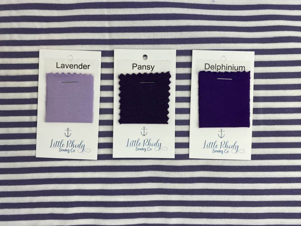 Purple - Yarn Dyed Jacquard Jersey - By the 1/2 Yard - European Knit Fabric - Little Rhody Sewing Co.