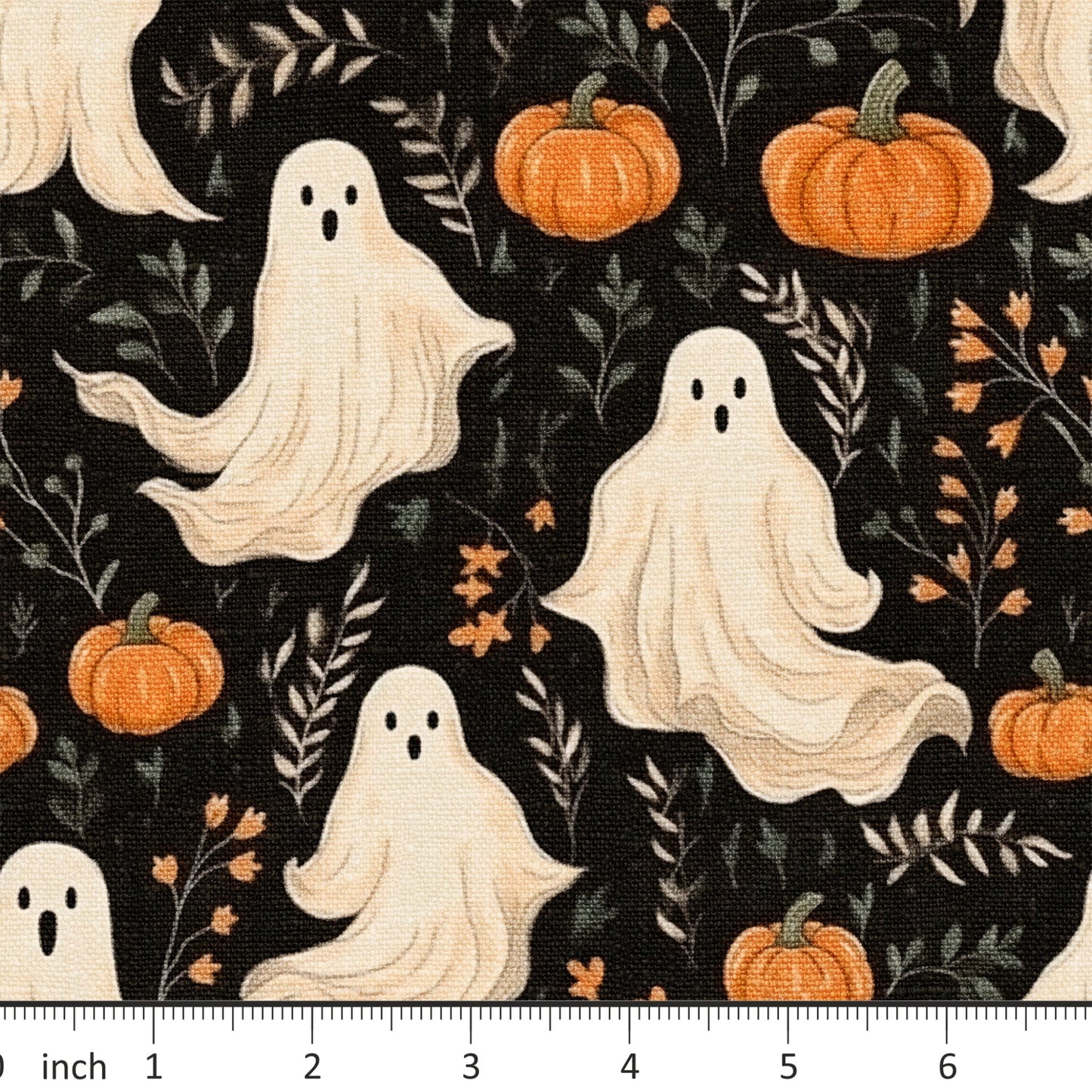 Raspberry Pattern Co. - Botanical Ghosts on Dark Gray - Faux Linen - Little Rhody Sewing Co.