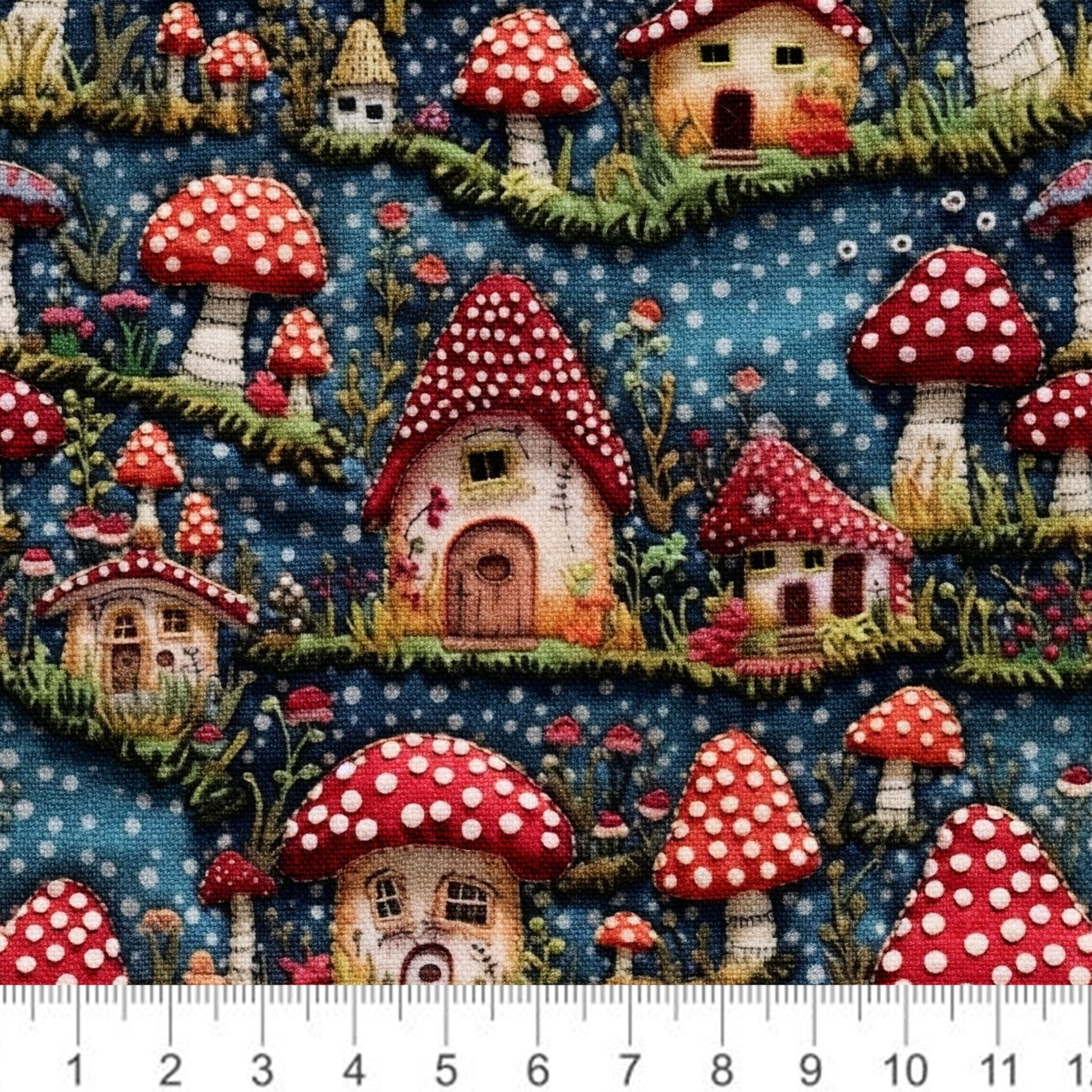 Raspberry Pattern Co - Red Mushroom Houses - Little Rhody Sewing Co.