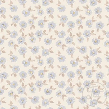 Rose Hip Flowers Blue - Little Rhody Sewing Co.