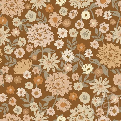 Sixties Flowers Dark - Little Rhody Sewing Co.