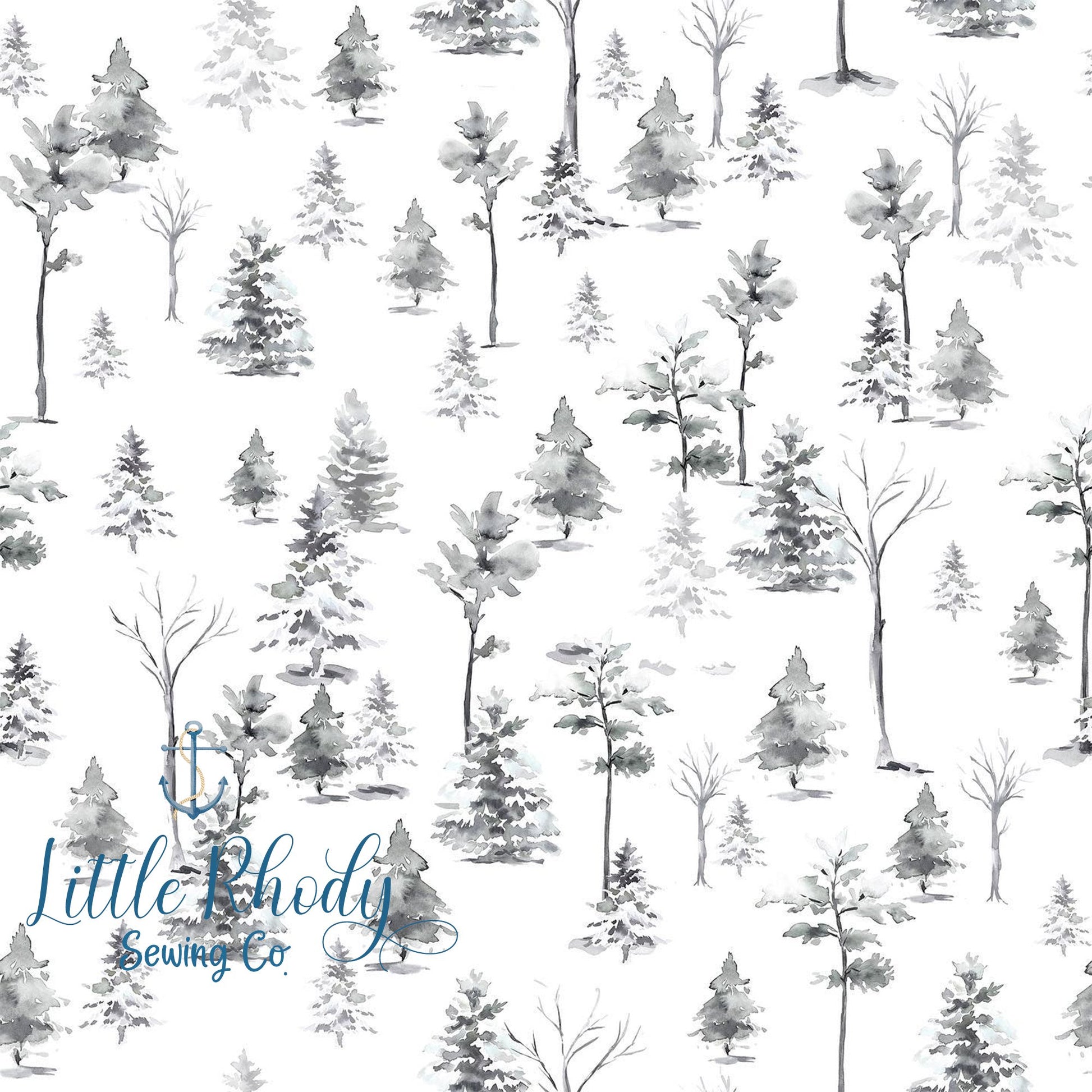 Snow Forest - 2 Layer Muslin - Crinkle Gauze - Little Rhody Sewing Co.