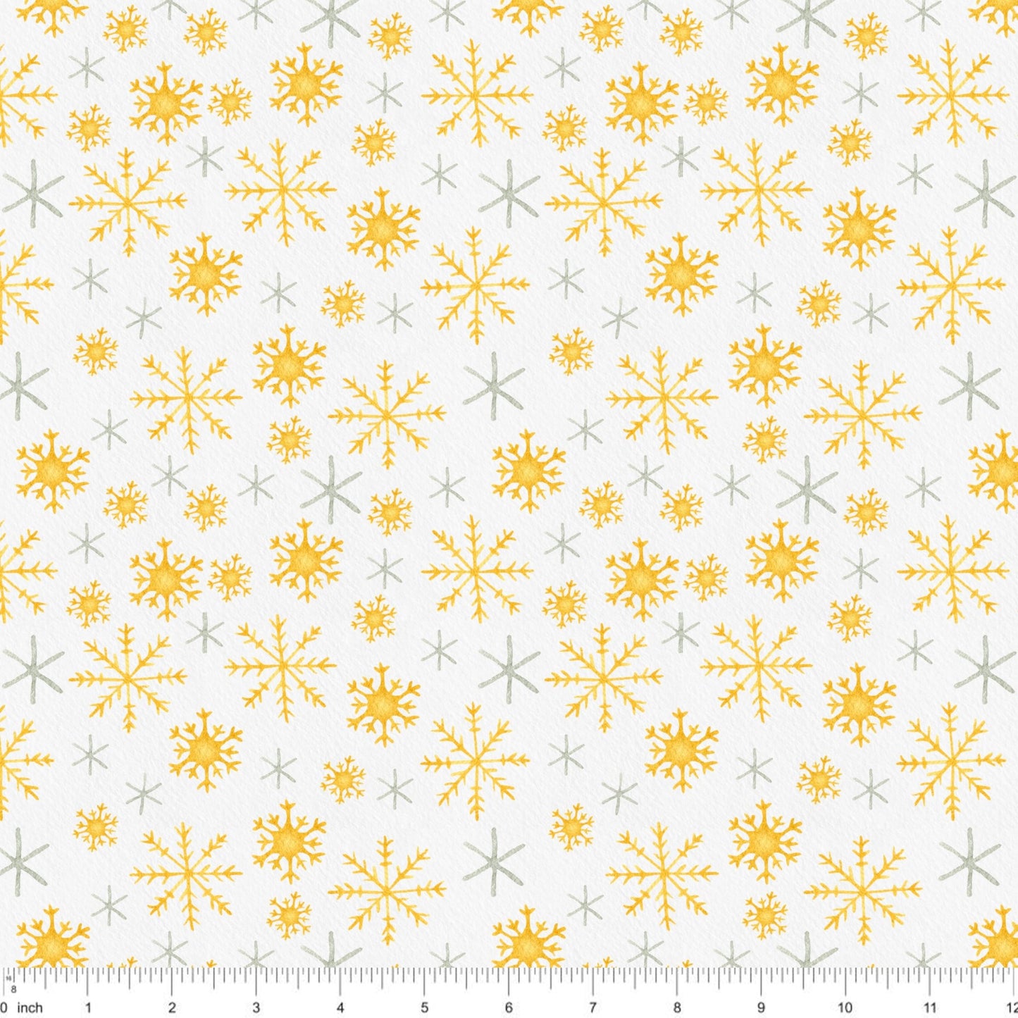 Snowflakes Gold - Light - Winter Owl Coordinate - Little Rhody Sewing Co.