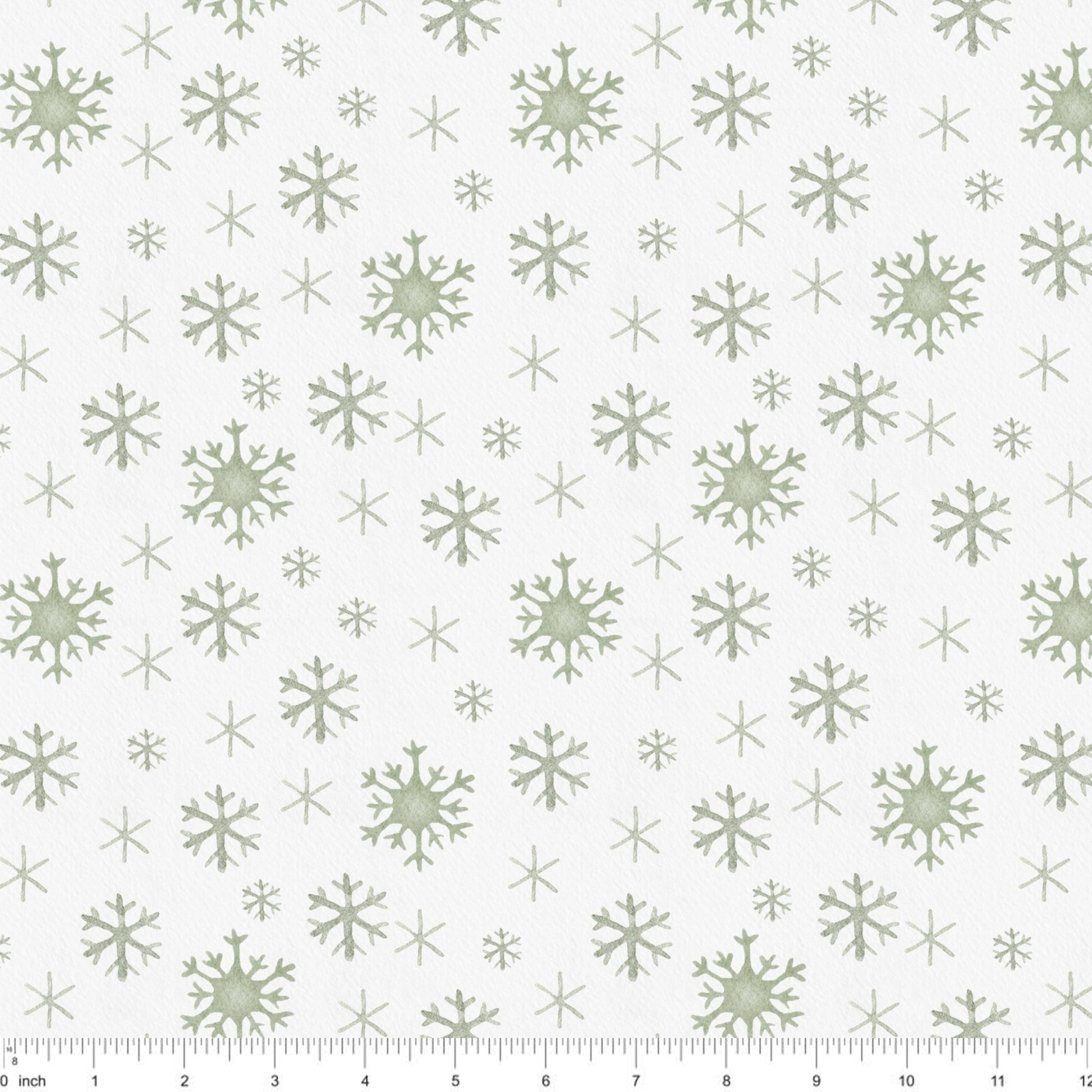 Snowflakes - Grey on White - Winter Owl Coordinate - Little Rhody Sewing Co.