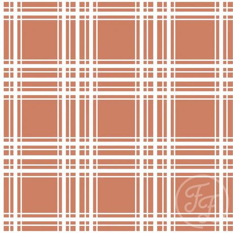 Squares Stripes Muted Clay - Little Rhody Sewing Co.