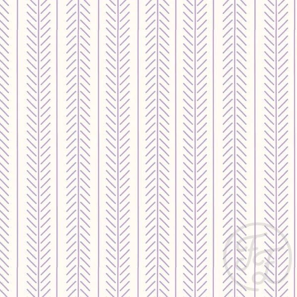 Stripes Row in Wisteria White Purple - Little Rhody Sewing Co.