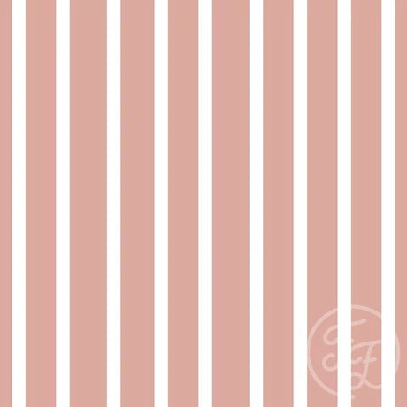 Stripes White on Desert Pink - Little Rhody Sewing Co.