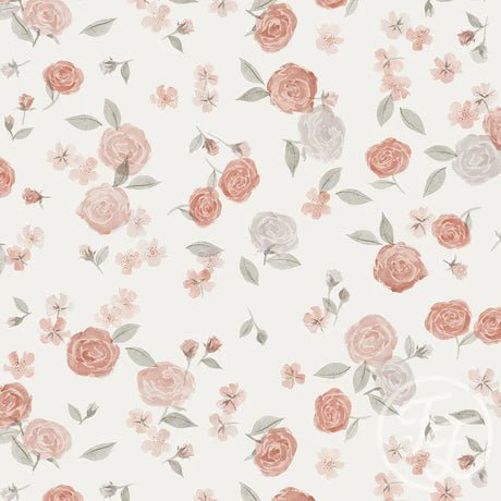Summer Rose Pink Off White - Little Rhody Sewing Co.
