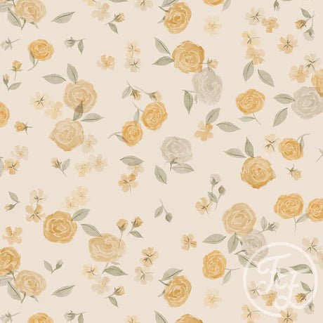 Summer Rose Yellow Beige - Little Rhody Sewing Co.