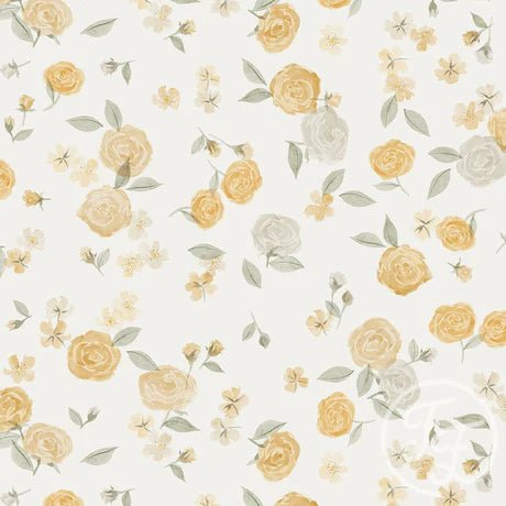 Summer Rose Yellow Off White - Little Rhody Sewing Co.