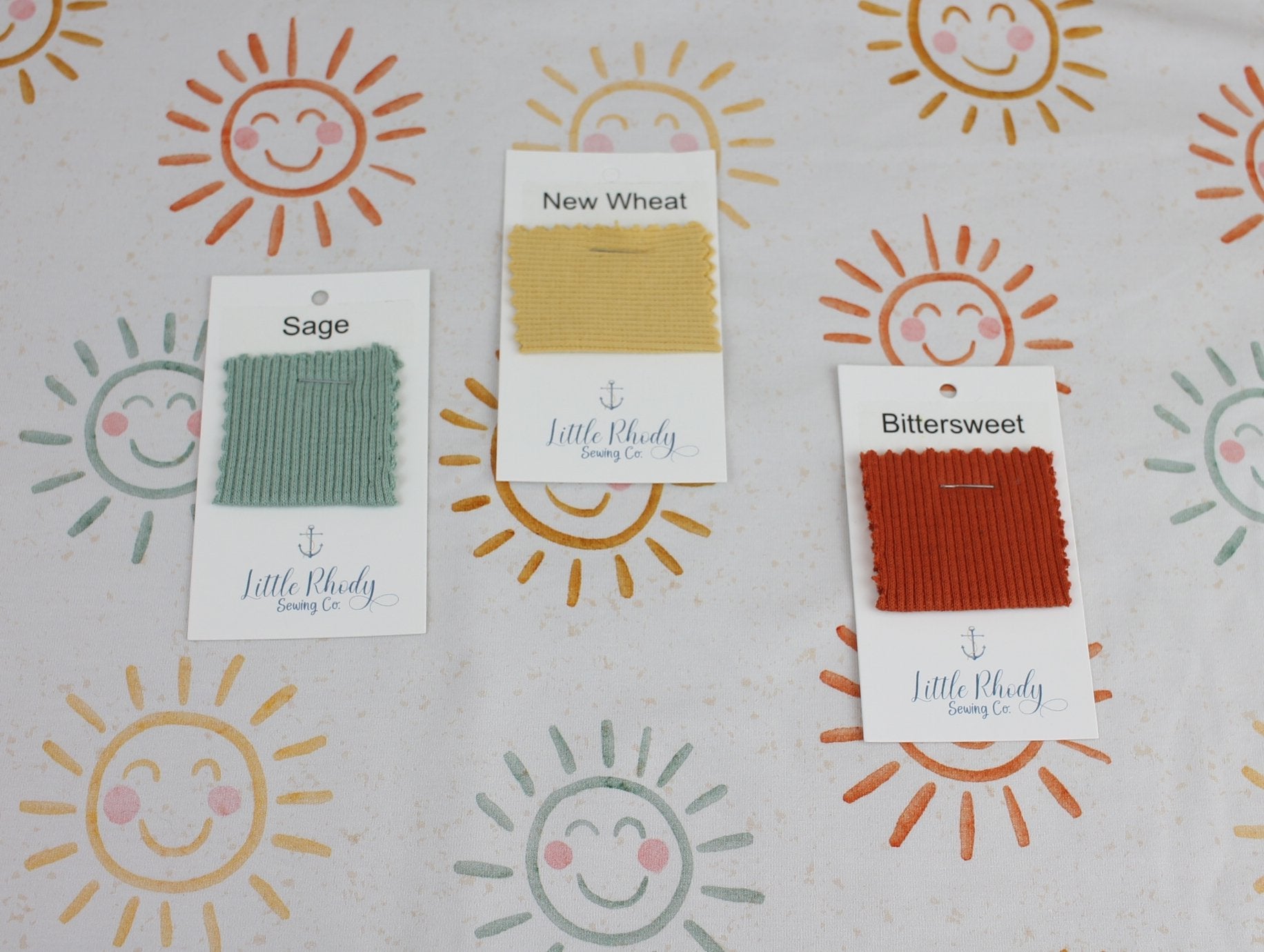 Sunny - One Palette Studio - Cotton Lycra Jersey - By the 1/2 Yard - Little Rhody Sewing Co.