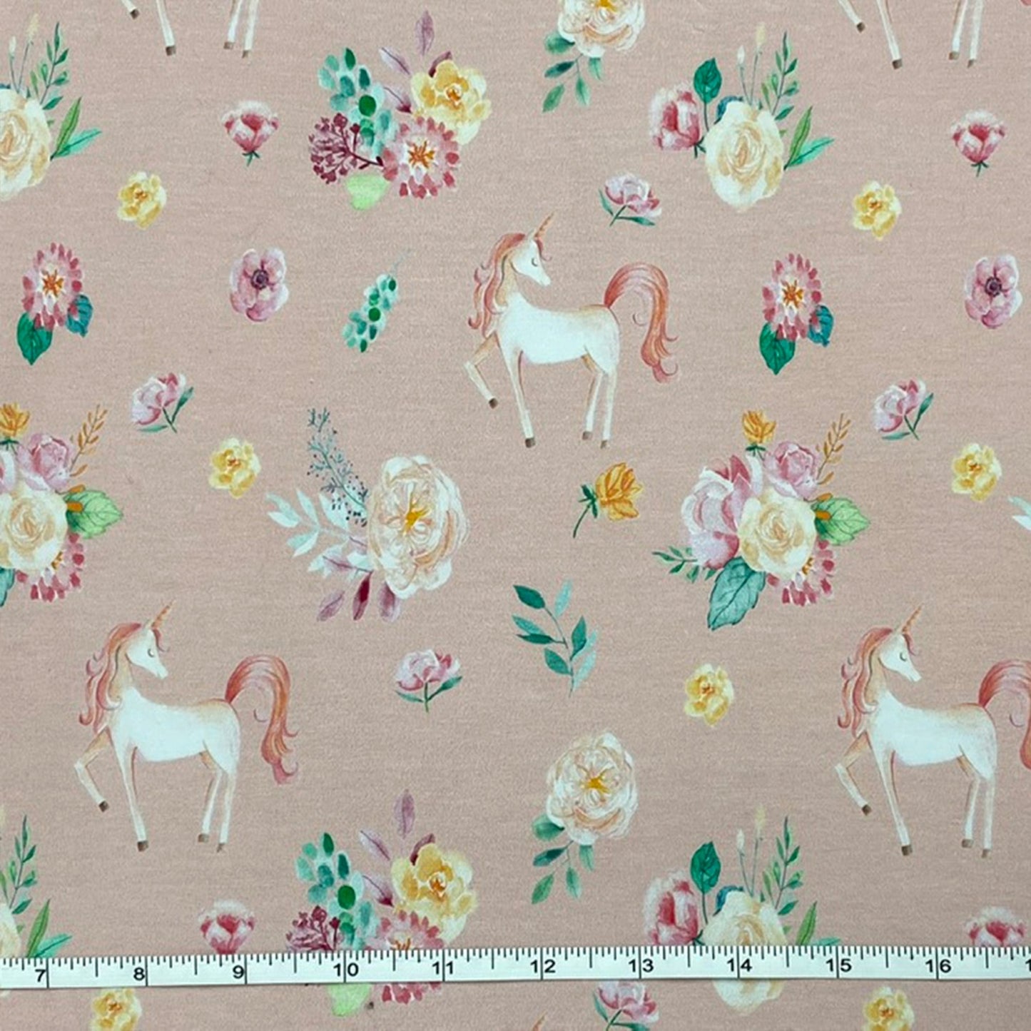 Sweet Unicorn Floral -By the 1/2 Yard - Little Rhody Sewing Co.