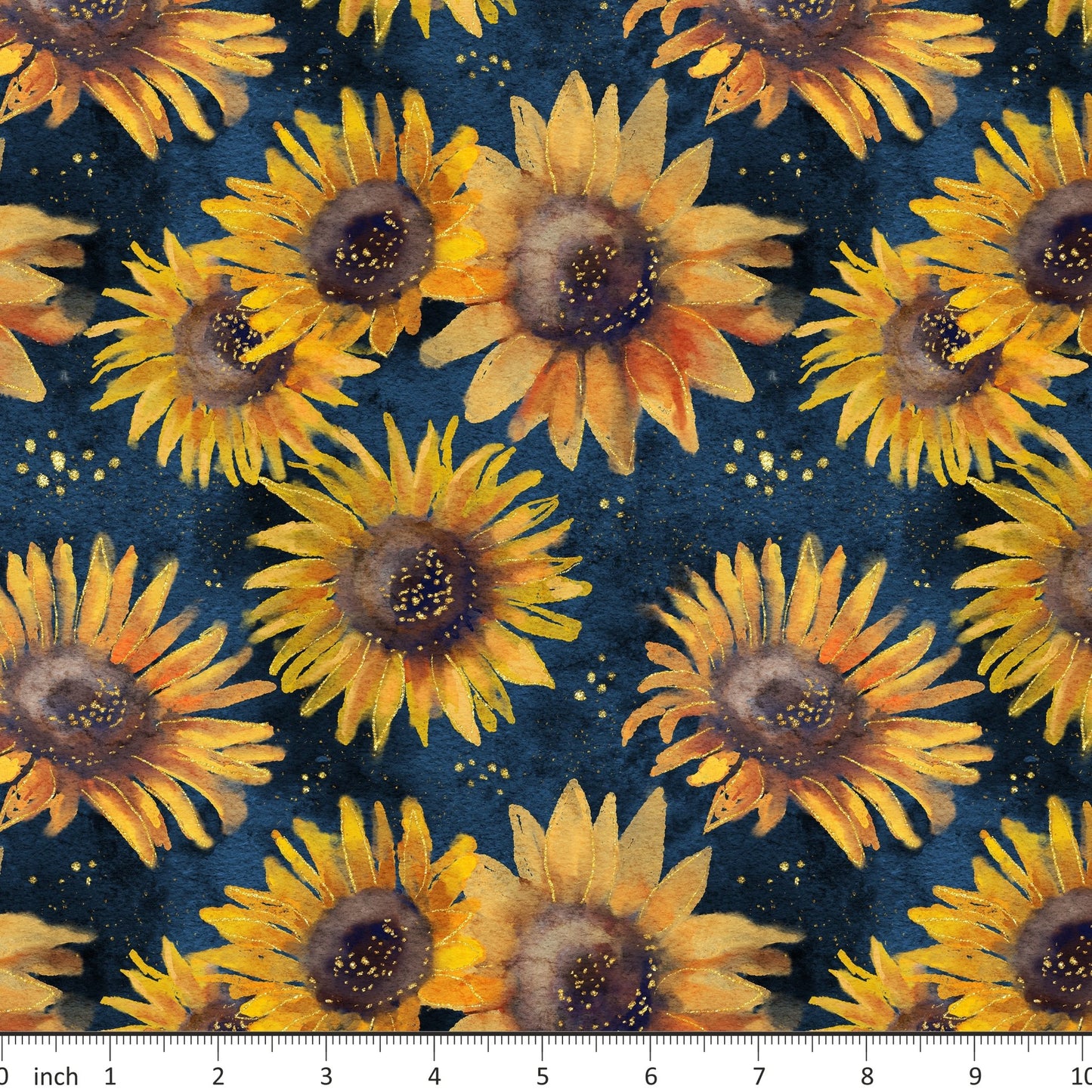 Tatra Cottage - Sunflowers - Dark Blue - Little Rhody Sewing Co.