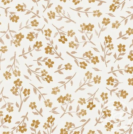 Tiny Floral Gold - Little Rhody Sewing Co.