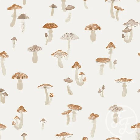 Tiny Mushroom Brown White - Little Rhody Sewing Co.