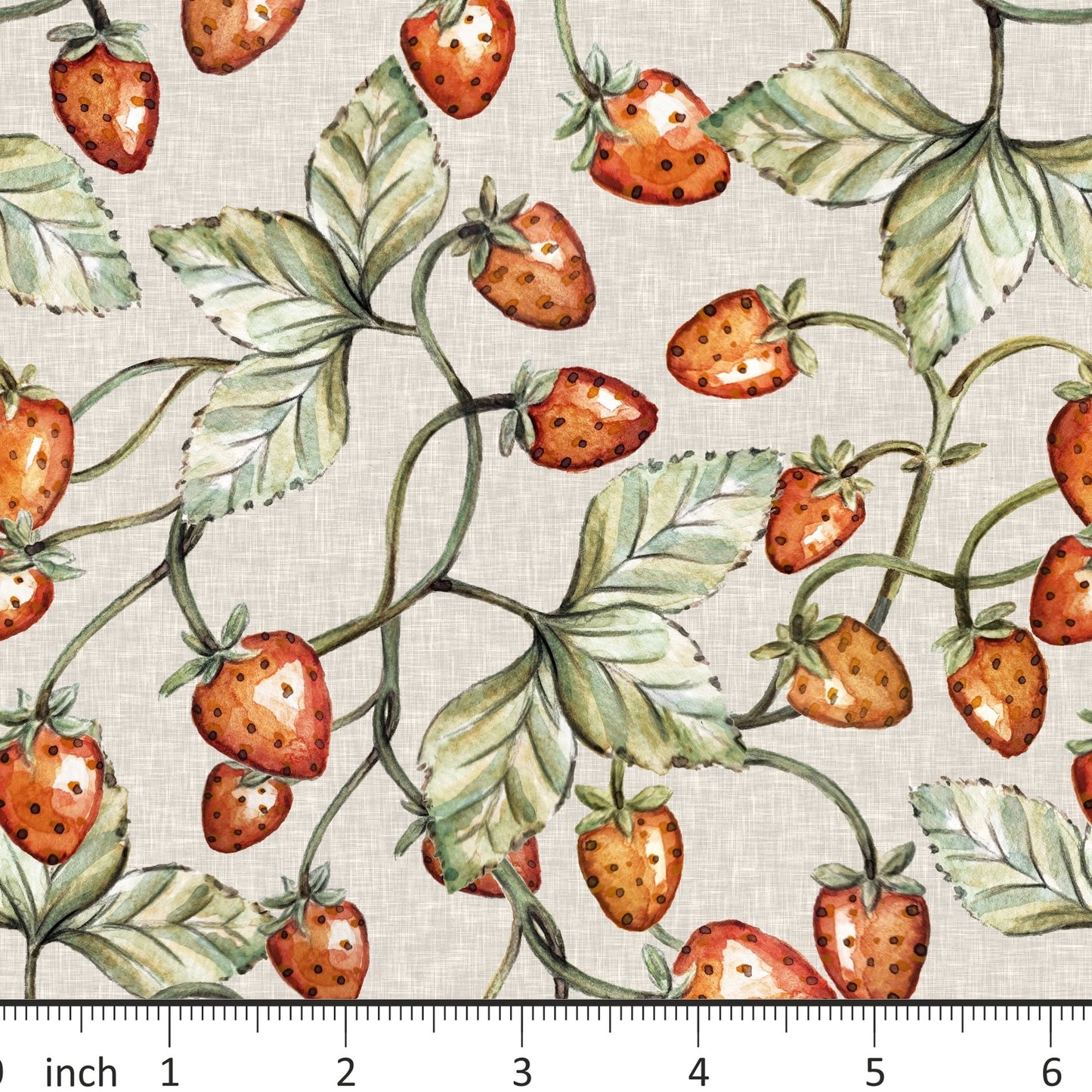 Wharfedale Studio - Neutral Strawberries - Little Rhody Sewing Co.