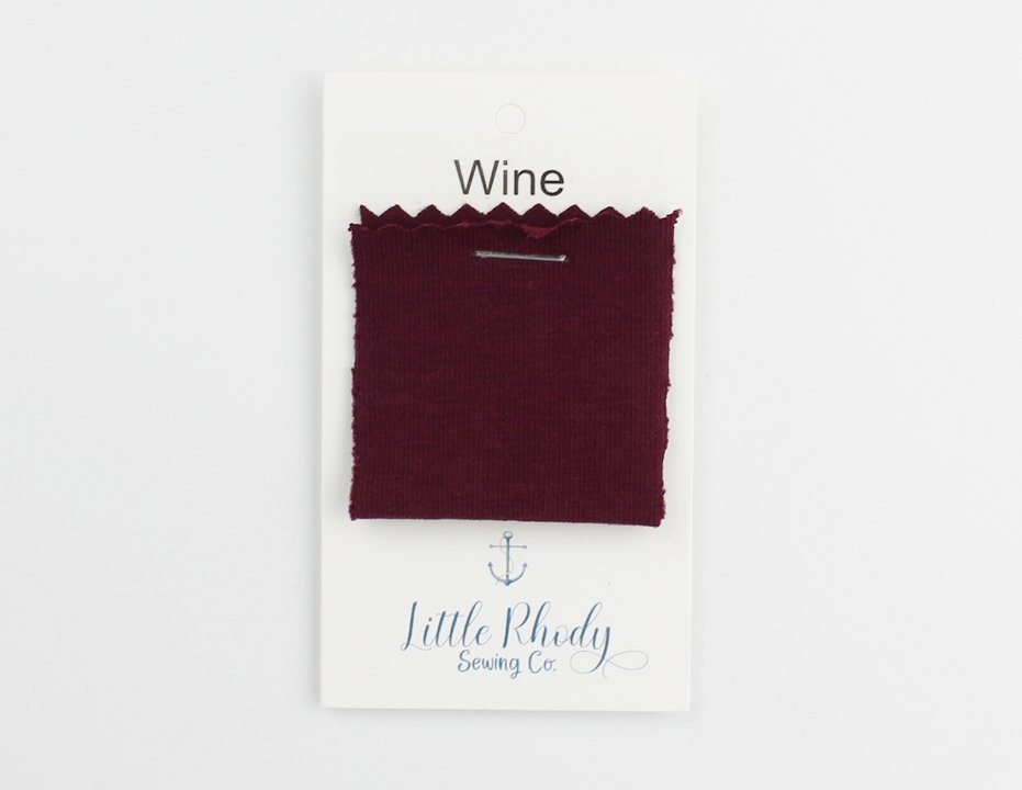 Wine - Euro Ribbing - Jersey- French Terry - Fleeced French Terry - Little Rhody Sewing Co.